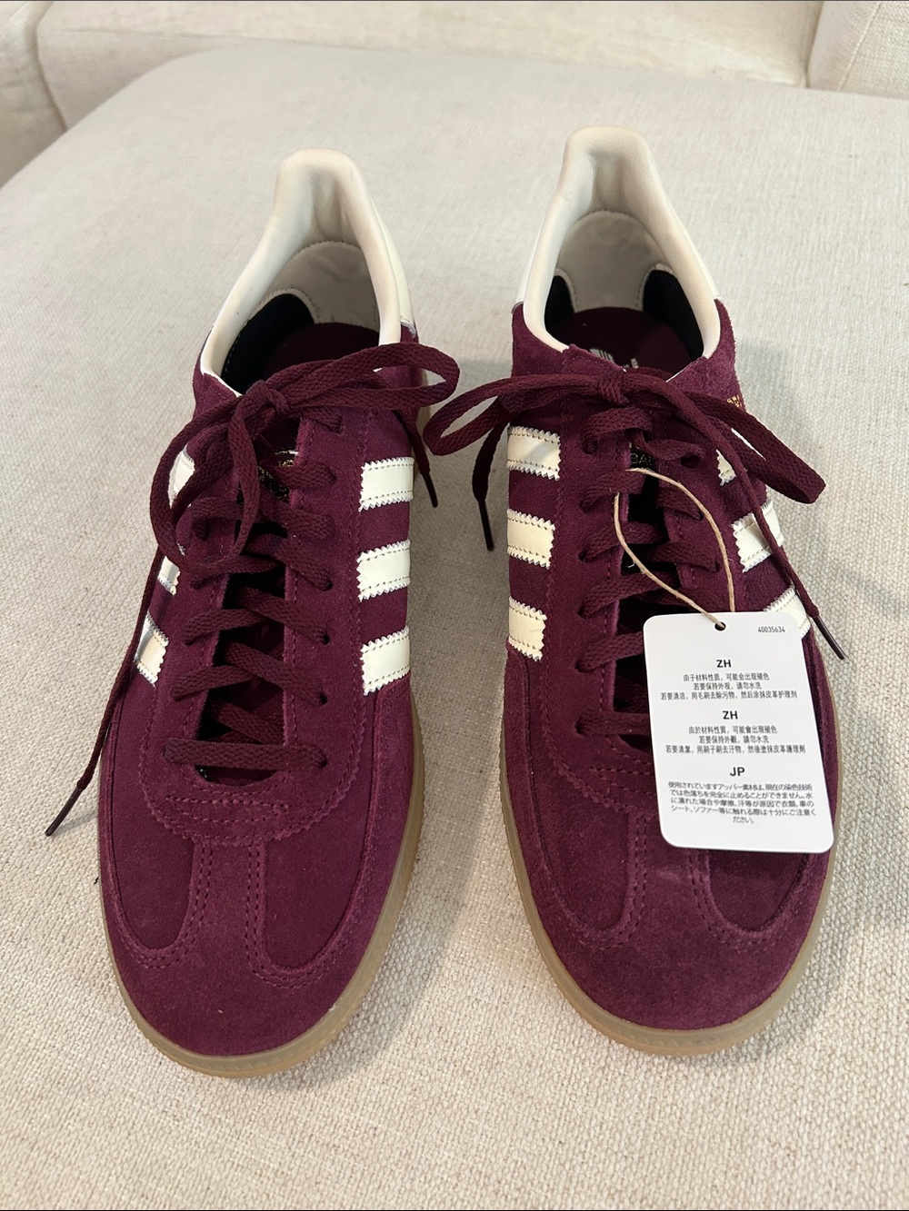 adidas Originals Handball Spezial sneakers in burgundy, Size 10, NWT